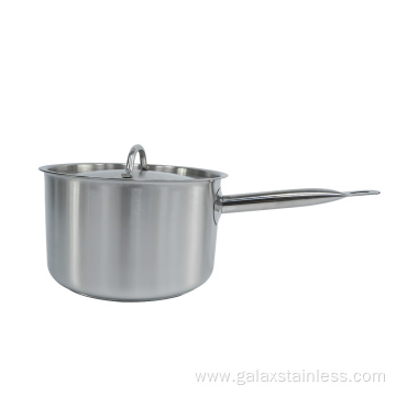 Stainless steel single-handle pan with large capacity